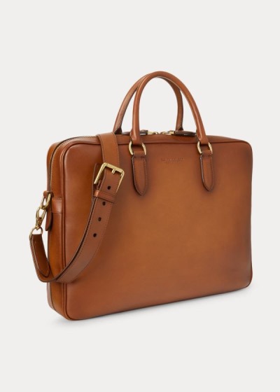 Bolsa Mensageiro Ralph Lauren Burnished Vachetta Homem 93512-PVMF